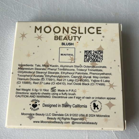 Moonslice Beauty blush shade Beautiful New never used in box Vegan cruelty free - Picture 3 of 5